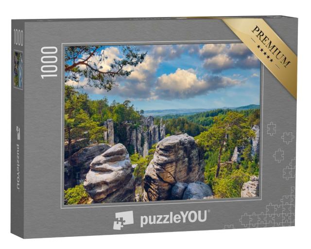 Puzzle 1000 Teile „Prachov-Felsen, Felsformation in der Region Cesky Raj, Tschechische Republik“