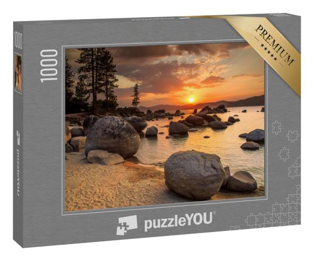 Puzzle 1000 Teile „Lake Tahoe bei Sonnenuntergang“