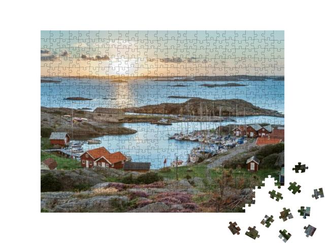 Puzzle 500 Teile „Fischereihafen der schwedischen Schären, Insel Ramsoe“
