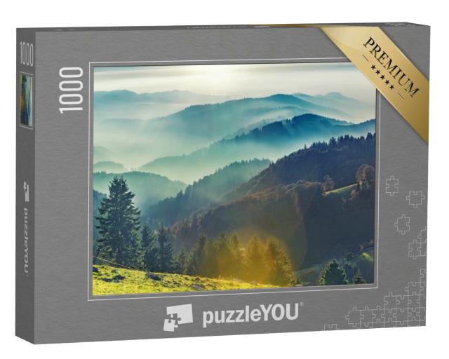Puzzle 1000 Teile „Malerische Berglandschaft im Schwarzwald, Deutschland“
