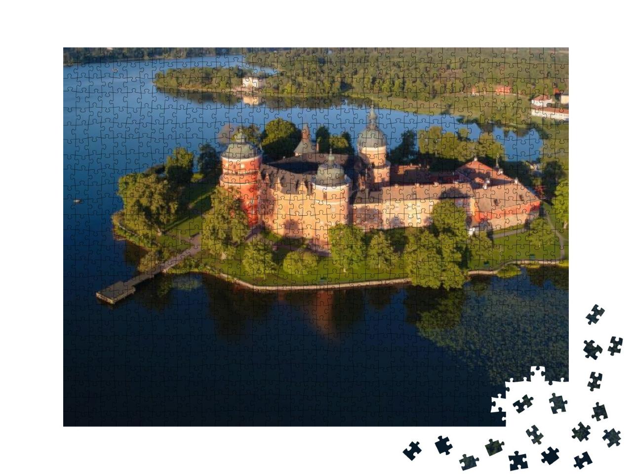Puzzle 1000 Teile „Luftaufnahme des Schlosses Gripsholm, Mariefred, Schweden“