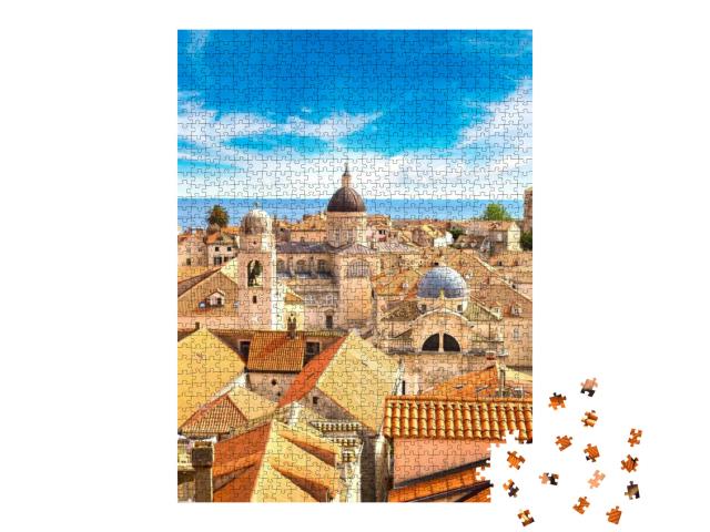 Puzzle 1000 Teile „Wunderschöne Altstadt von Dubrovnik, Kroatien“