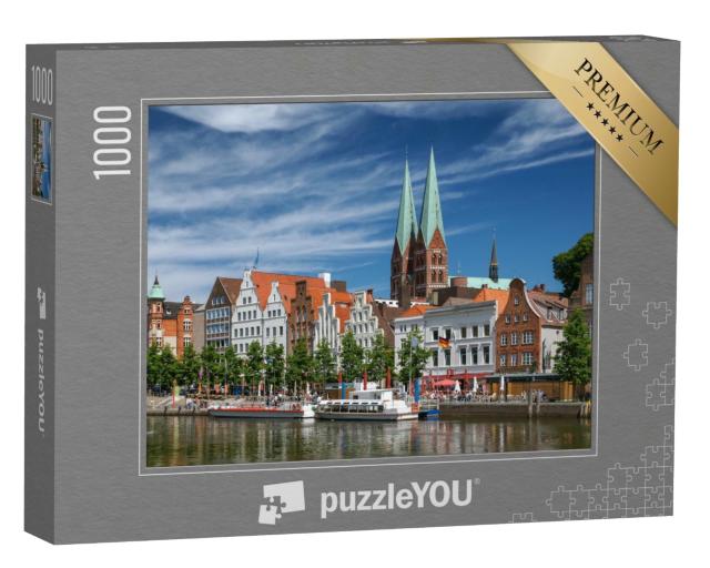 Puzzle 1000 Teile „Blick auf Lübeck in Schleswig-Holstein, Deutschland“