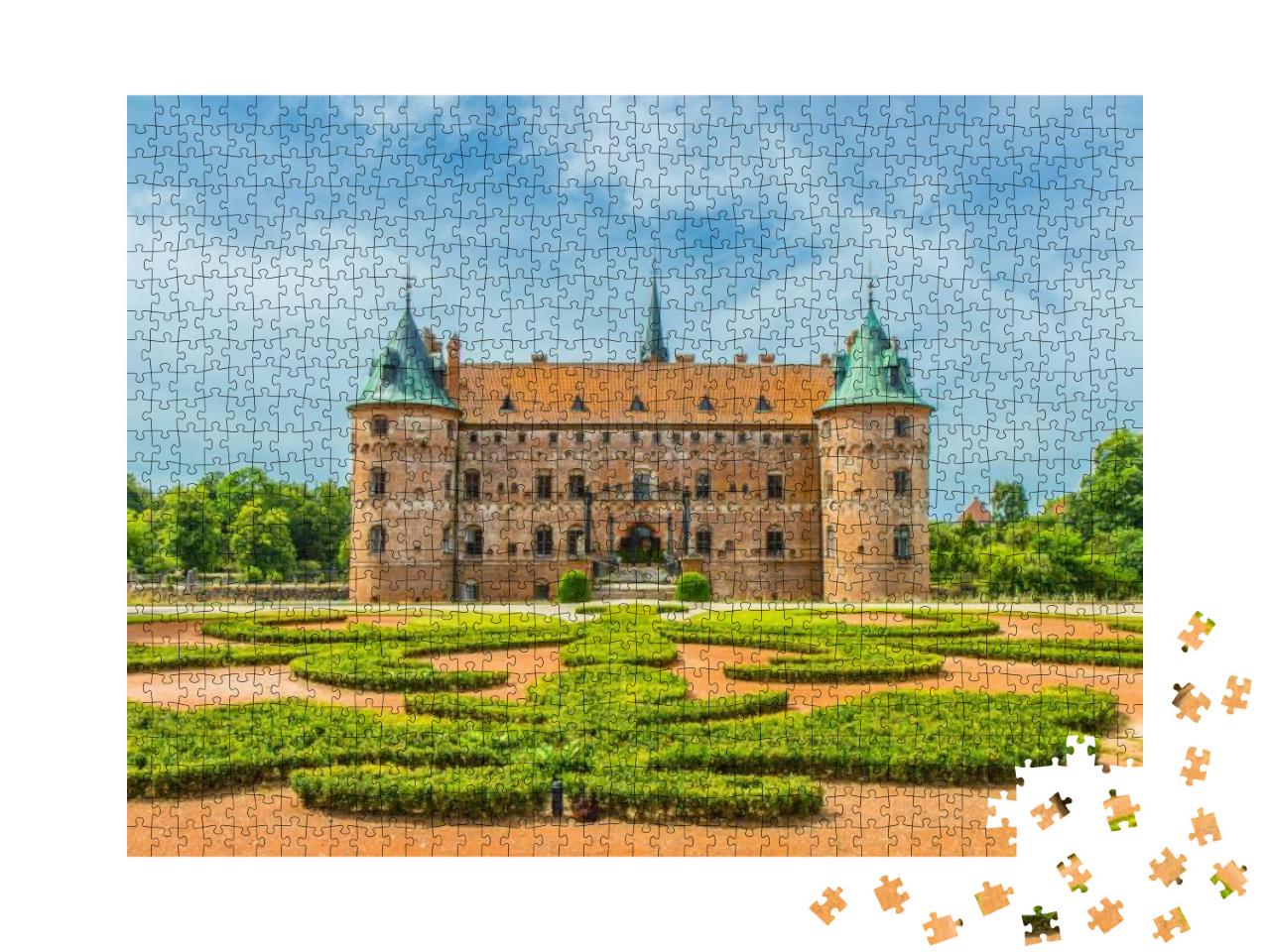 Puzzle 1000 Teile „Schloss Egeskov auf der Insel Fünen in Dänemark“