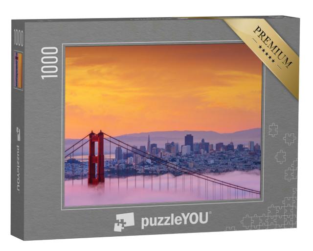 Puzzle 1000 Teile „Nebliger Morgen an der Golden Gate Bridge“