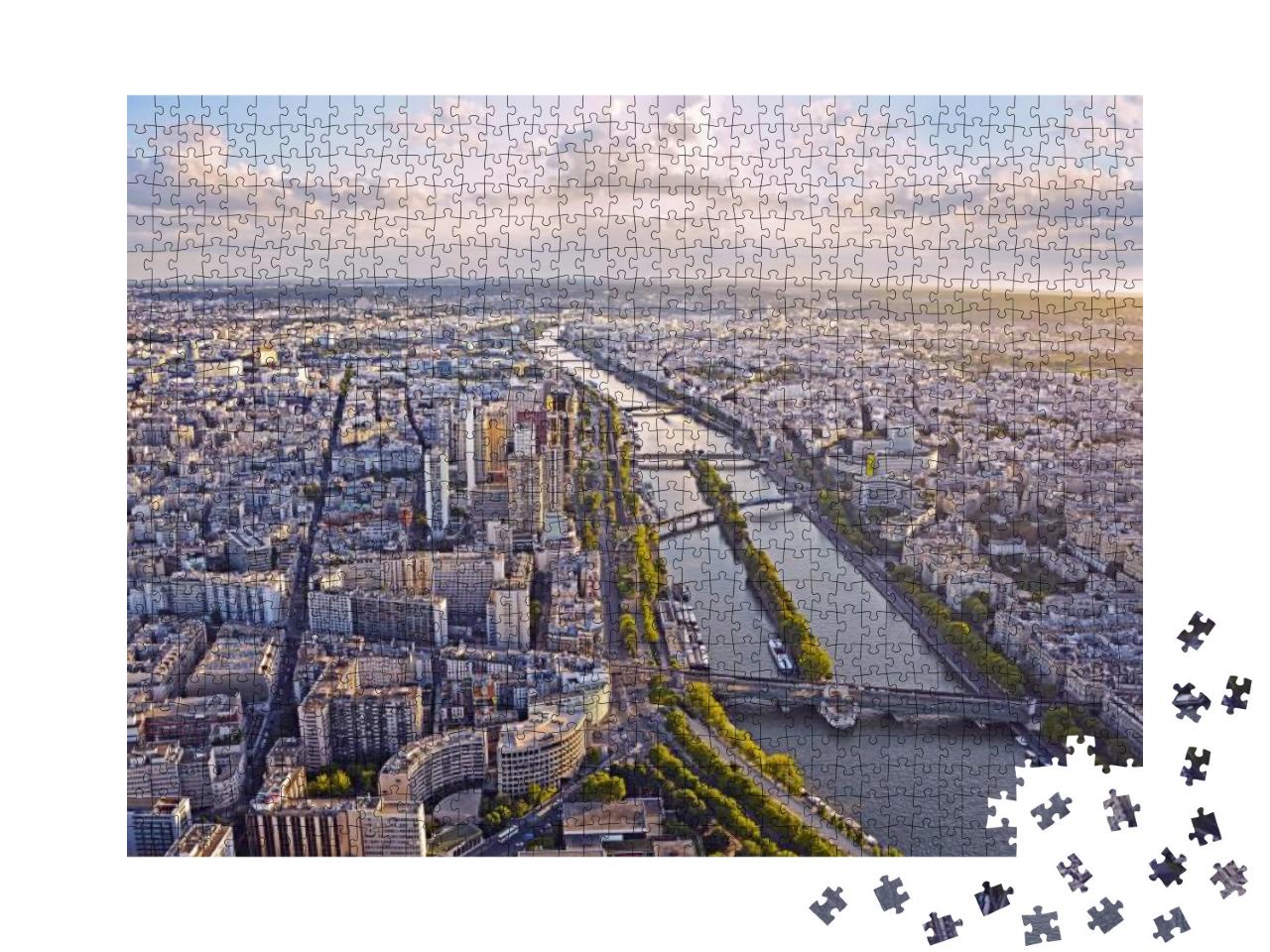 Puzzle 1000 Teile „Paris am Abend mit Eiffelturm“