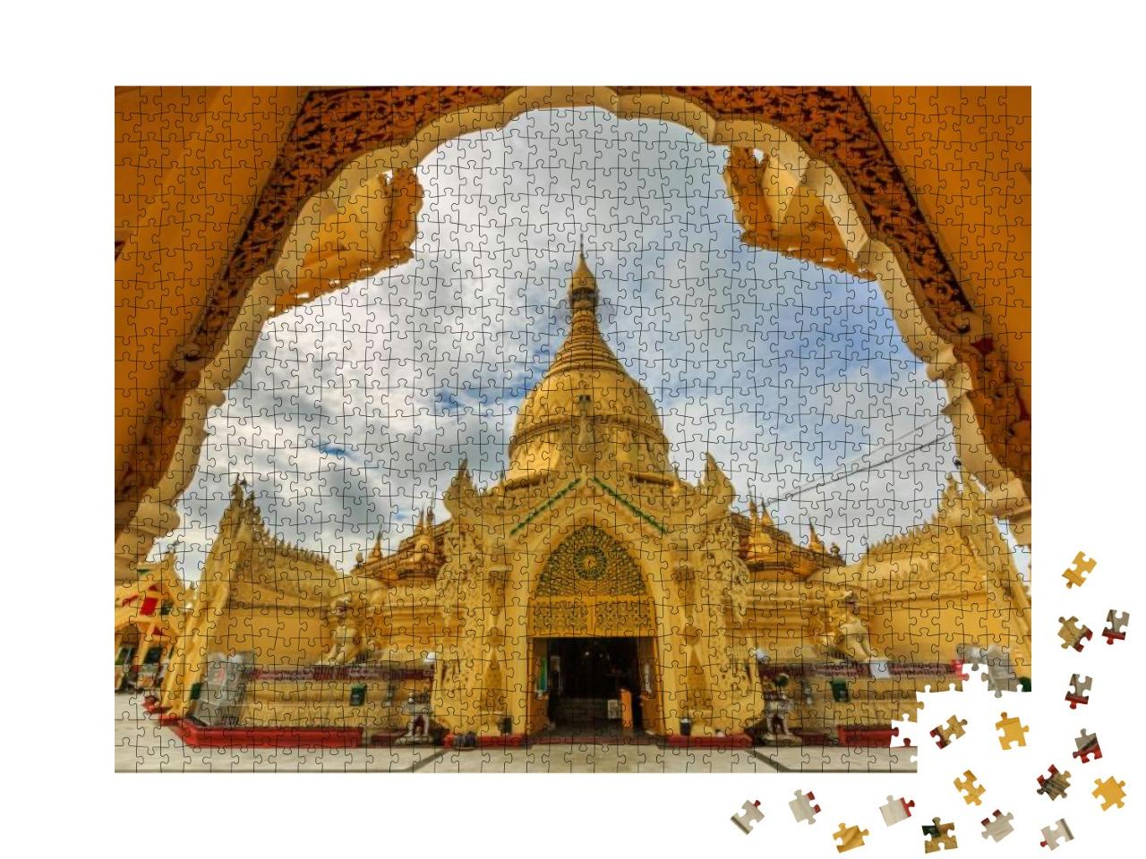 Puzzle 1000 Teile „Sule-Pagode, buddhistische Tempelanlage in Myanmar“