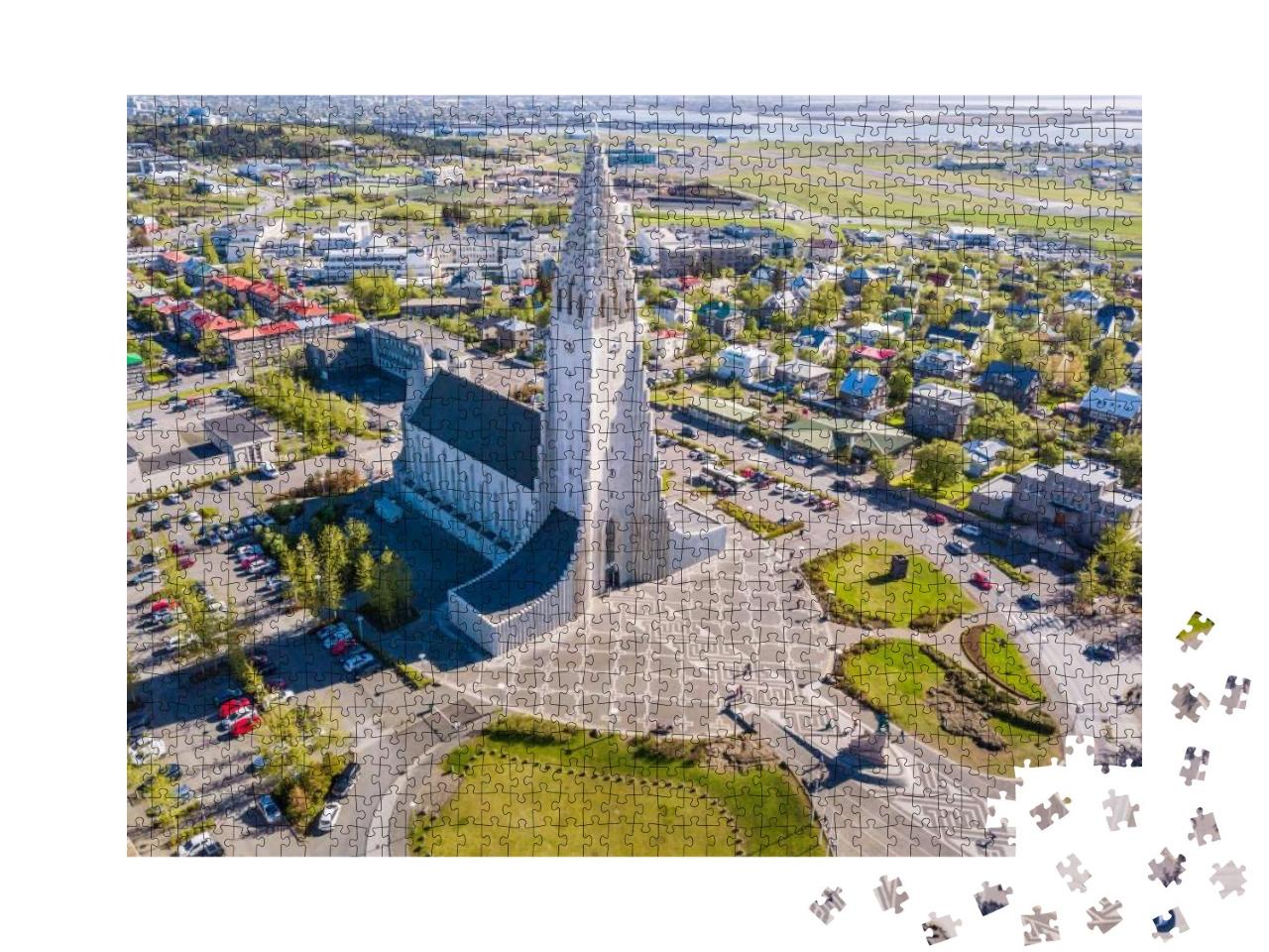 Puzzle 1000 Teile „Kirche von Rekjavik, Hauptstadt von Island“