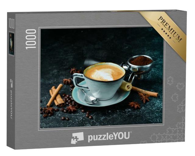 Puzzle 1000 Teile „Frisch aufgebrühter Cappuccino-Kaffee“