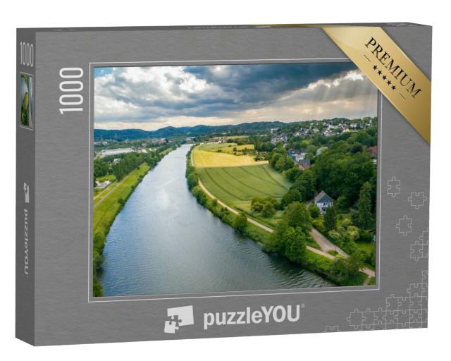 Puzzle 1000 Teile „Blick von oben auf das Ruhrgebiet“
