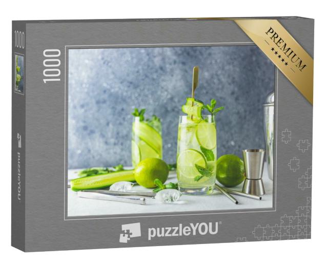 Puzzle 1000 Teile „Detox-Cocktail mit Minze, Gurke und Limette“