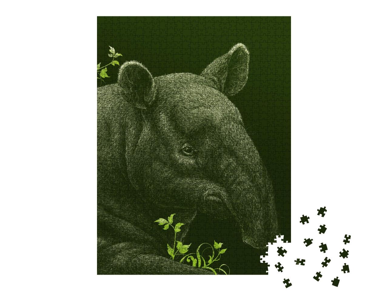Puzzle 1000 Teile „Tapir“