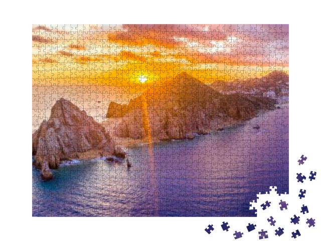 Puzzle 1000 Teile „Yachthafen von Cabo San Lucas am Lands End, Mexiko“
