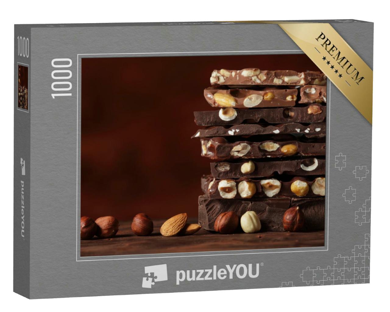 Puzzle 1000 Teile „Turm aus aromatischer Nuss-Schokolade“