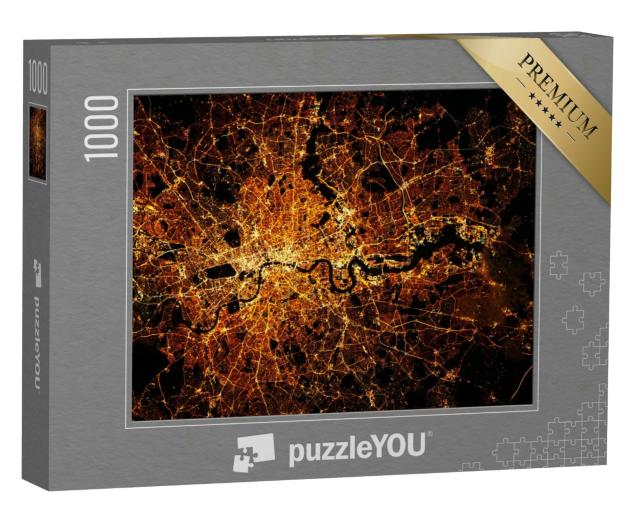 Puzzle 1000 Teile „London mit Lichtern bei Nacht“