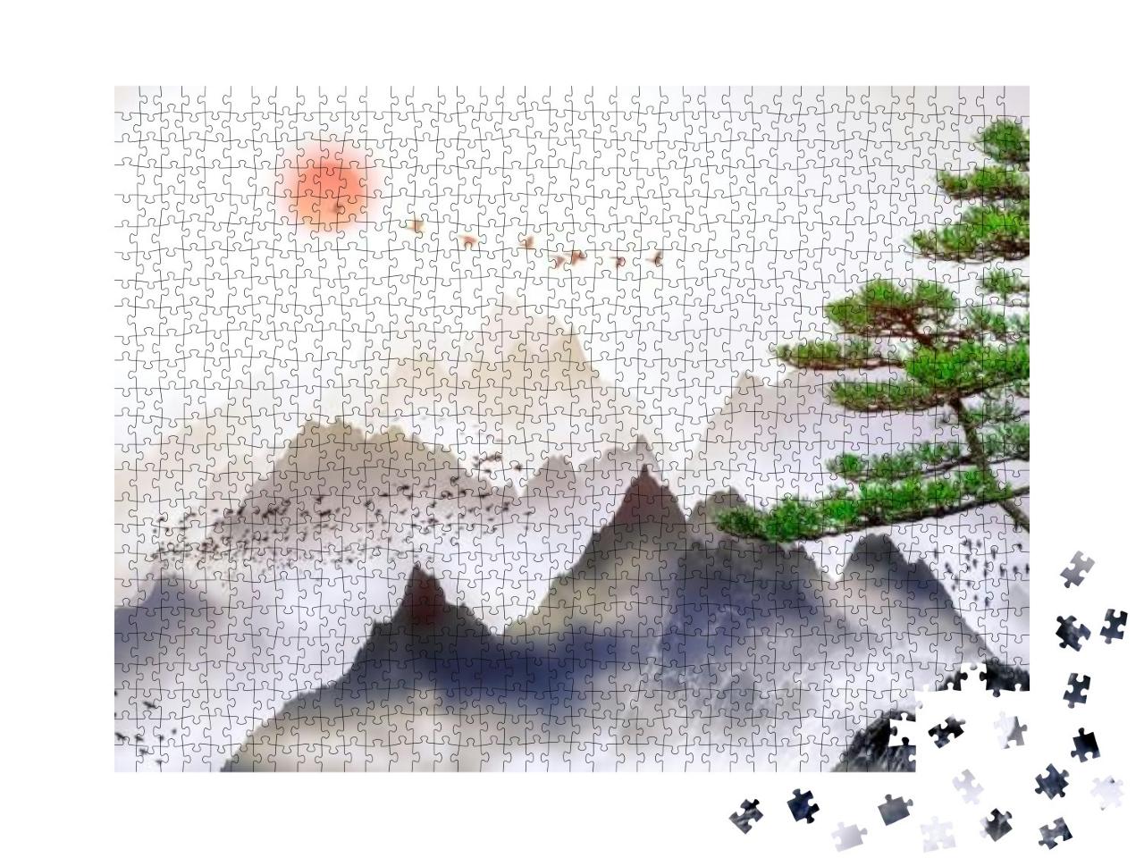 Puzzle 1000 Teile „Traditionelle chinesische Malerei “
