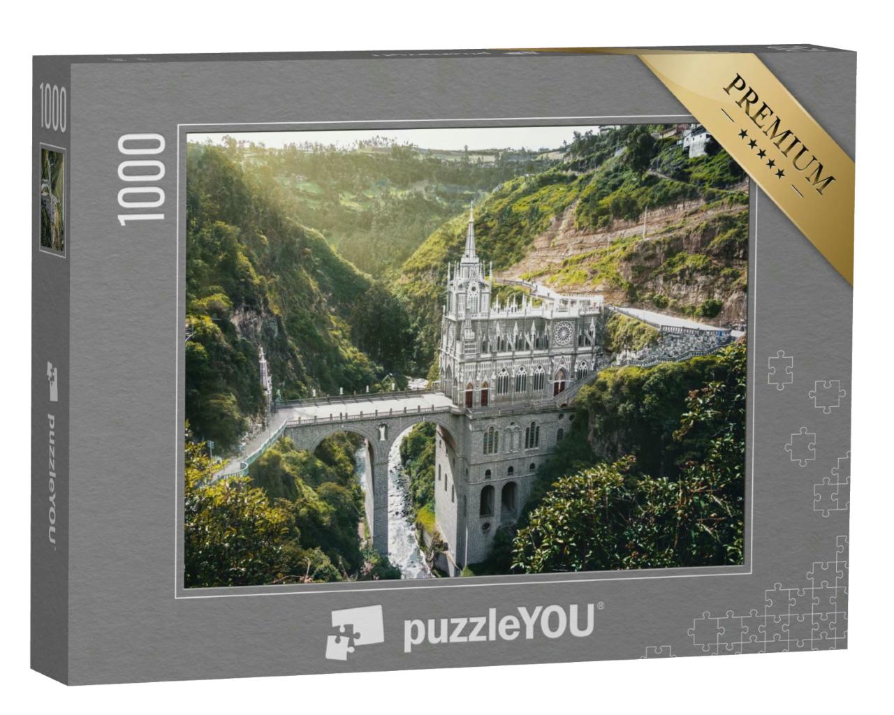 Puzzle 1000 Teile „Heiligtum Las Lajas, Kolumbien“