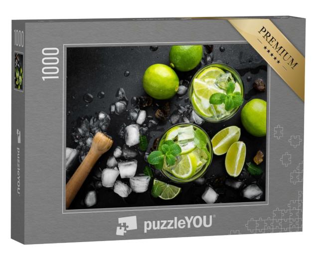 Puzzle 1000 Teile „Mojito mit Rum und Limette“