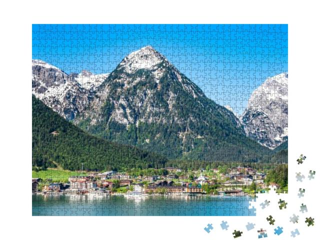 Puzzle 1000 Teile „Bergpanorama über Pertisau am Achensee, Österreich“