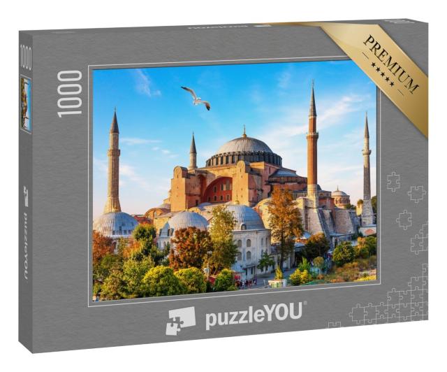 Puzzle 1000 Teile „Berühmte Hagia Sophia Moschee in Istanbul, Türkei“