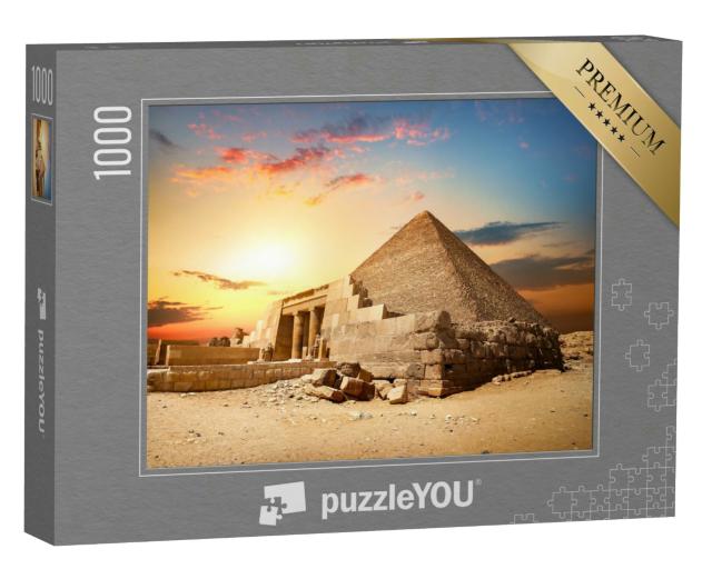 Puzzle 1000 Teile „Ruinen der Cheopspyramide in Kairo, Ägypten“