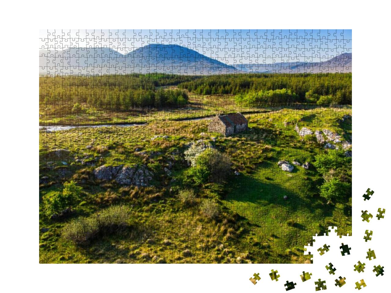 Puzzle 1000 Teile „Steincottage in Connemara, Irland“