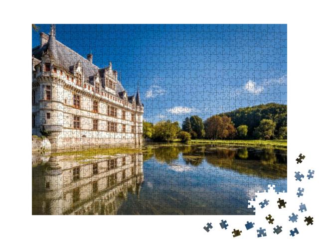 Puzzle 1000 Teile „Schloss oder Chateau d'Azay-le-Rideau, Frankreich“