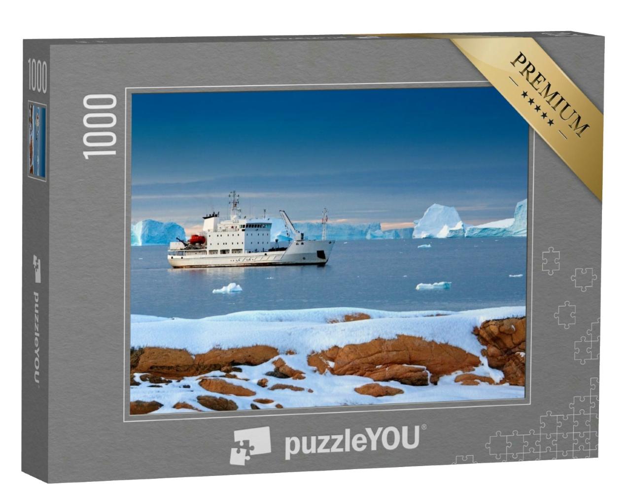 Puzzle 1000 Teile „Ein touristischer Eisbrecher, Svalbard-Inseln“