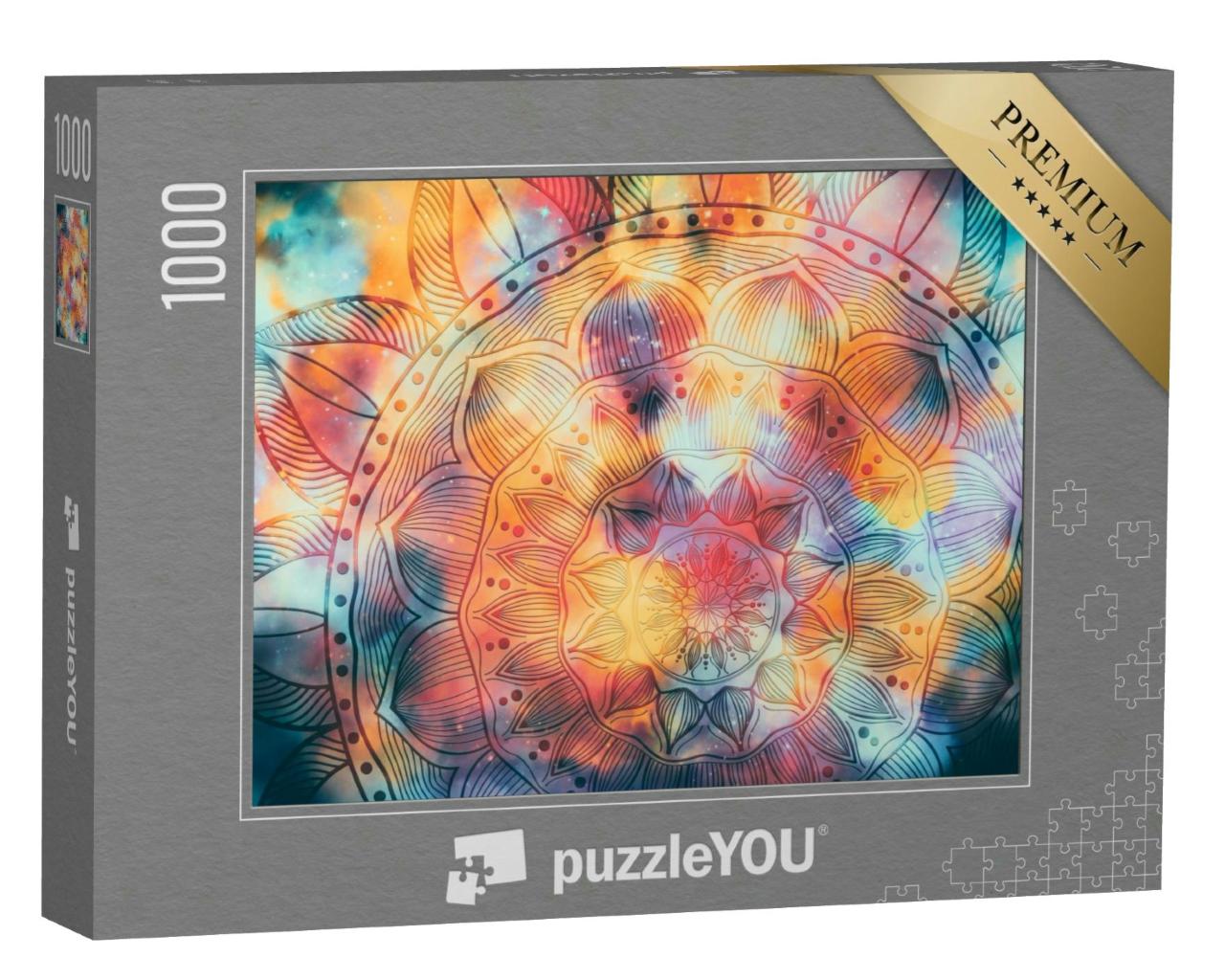 Puzzle 1000 Teile „Abstrakt-florales Mandala“