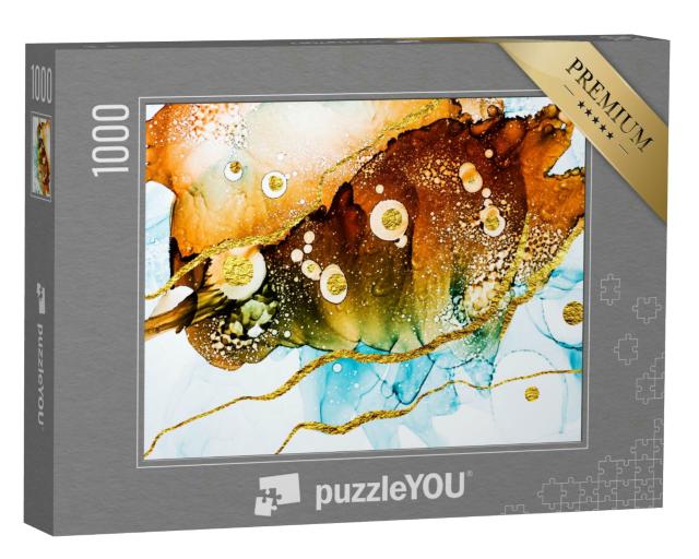 Puzzle 1000 Teile „Abstraktes Gemälde in transparenter Kreativität“