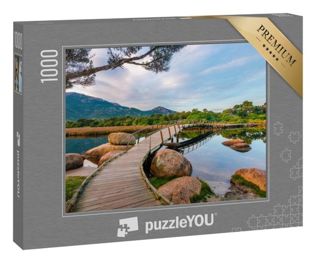 Puzzle 1000 Teile „Fußgängerbrücke am Tidal River“