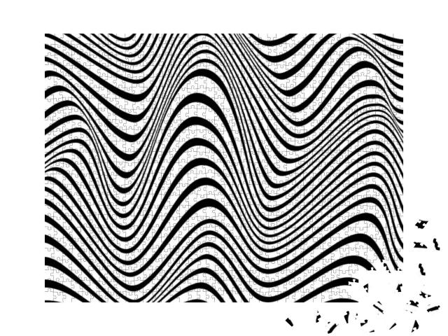 Puzzle 1000 Teile „Hypnotische Wellenlinien in abstraktem Design“