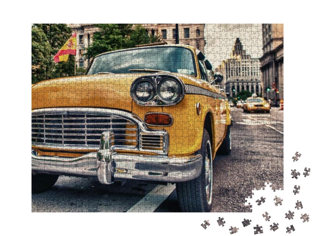 Puzzle 1000 Teile „Altes Taxi: New York“