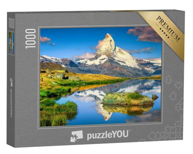 Puzzle 1000 Teile „Spektakuläres Matterhorn und herrlicher Stellisee, Zermatt, Schweiz“