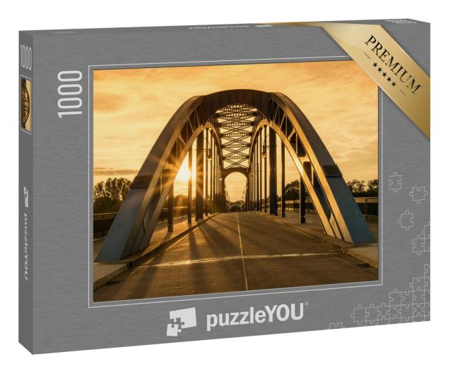 Puzzle 1000 Teile „Die Sternbrücke, Magdeburg, Deutschland“