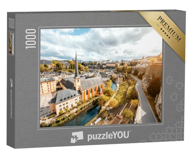 Puzzle 1000 Teile „St. Johannes Kirche und der Abtei Neumünster in Luxemburg-Stadt“