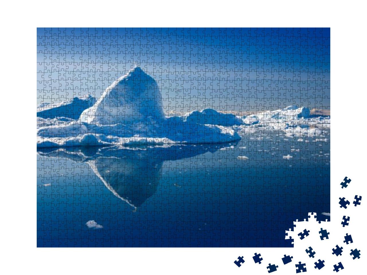 Puzzle 1000 Teile „Natur und Landschaft der Polarregion, Eis und Eisberge“