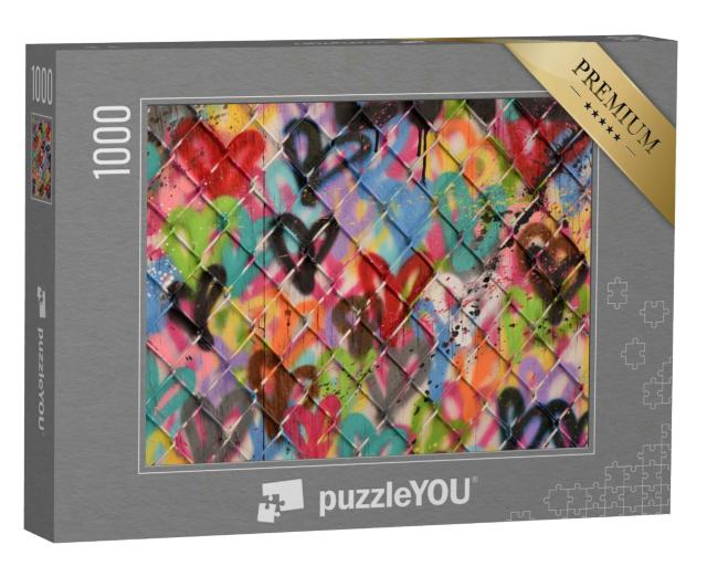 Puzzle 1000 Teile „Kunstform mit Sprühfarben-Technik “