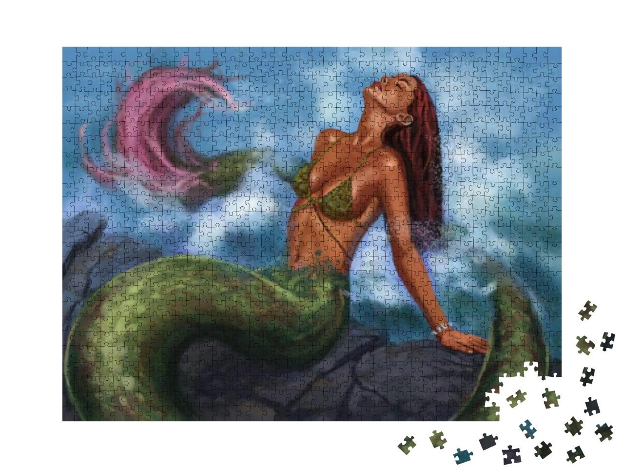 Puzzle 1000 Teile „Die wunderschöne Meerjungfrau“