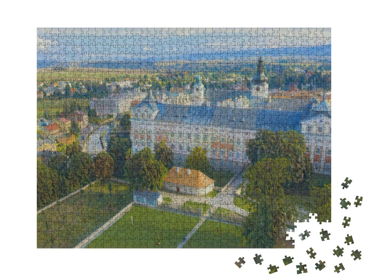 Puzzle 1000 Teile „im Kunst-Stil von Claude Monet - Broumov, Tschechien - Puzzle-Kollektion Künstler & Gemälde“
