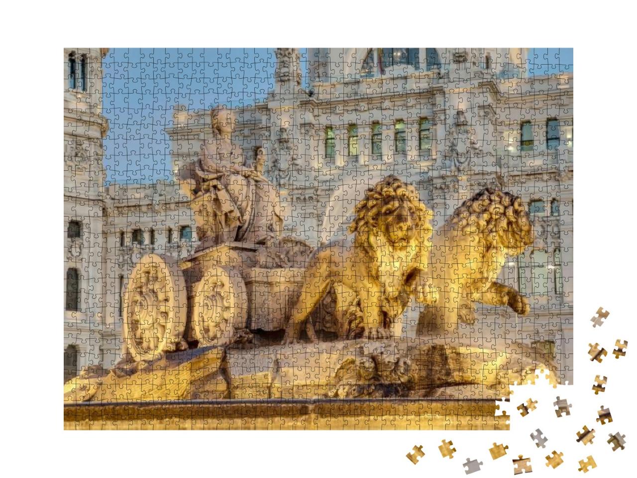 Puzzle 1000 Teile „Cibeles-Brunnen von Madrid, Spanien“