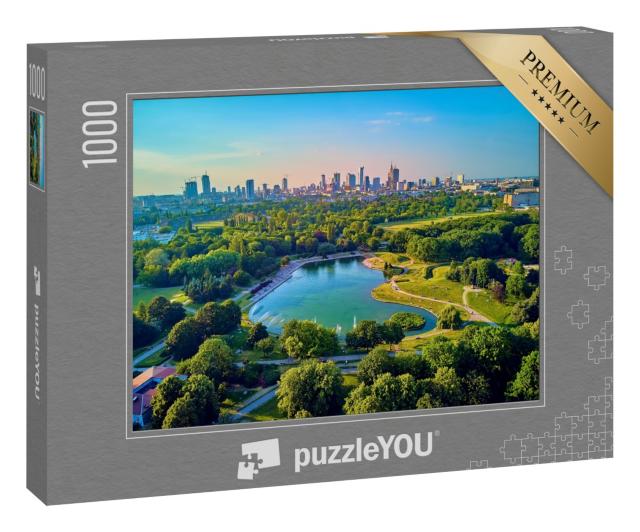 Puzzle 1000 Teile „Warschau: ein Abend an der Mokotowskie im Juni, Polen“