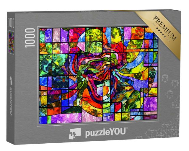 Puzzle 1000 Teile „Buntglas: Spiritualität, Fantasie, Kreativität und Kunst“