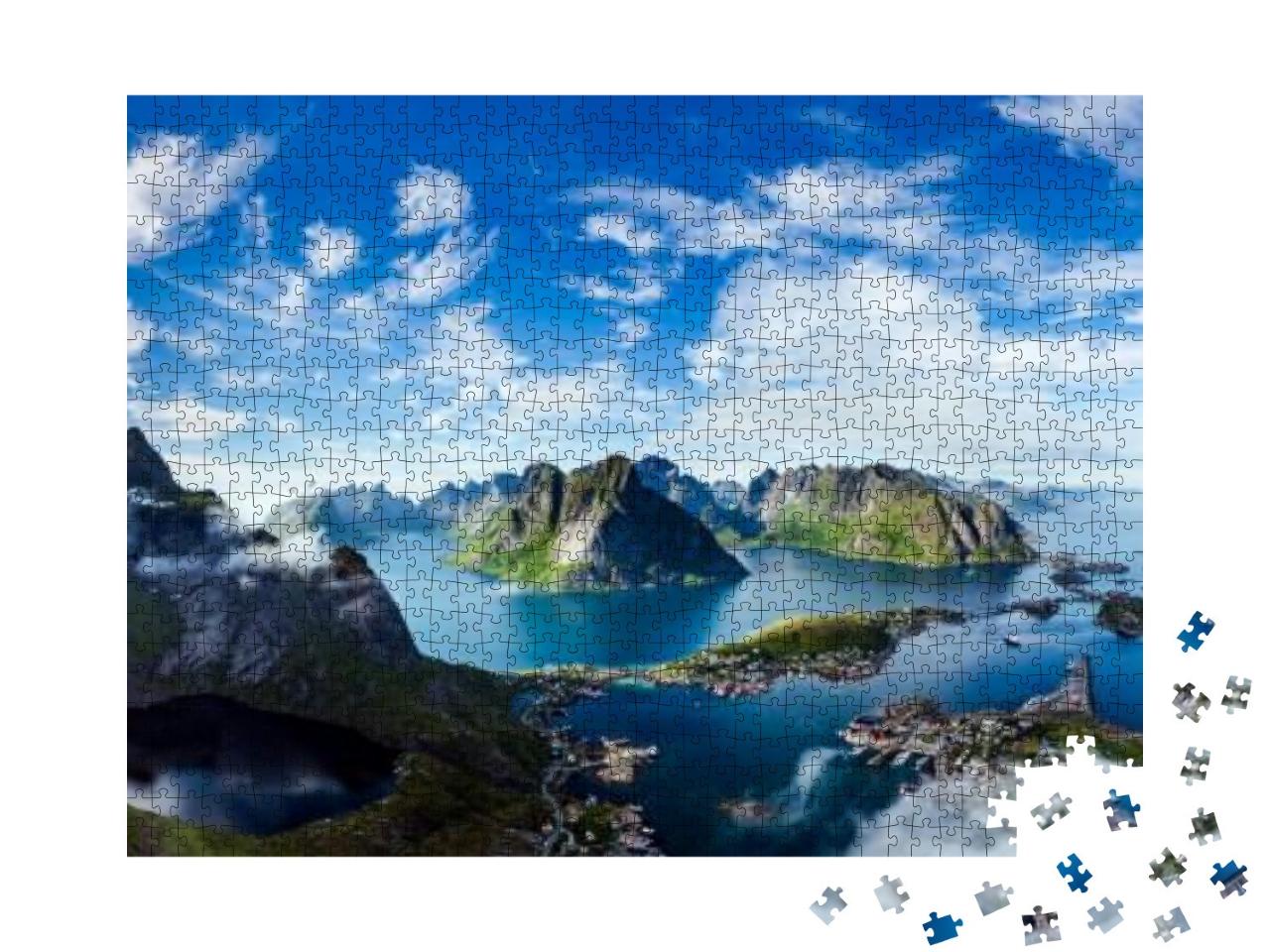 Puzzle 1000 Teile „Die Lofoten, Inselgruppe in der Region Nordland, Norwegen“