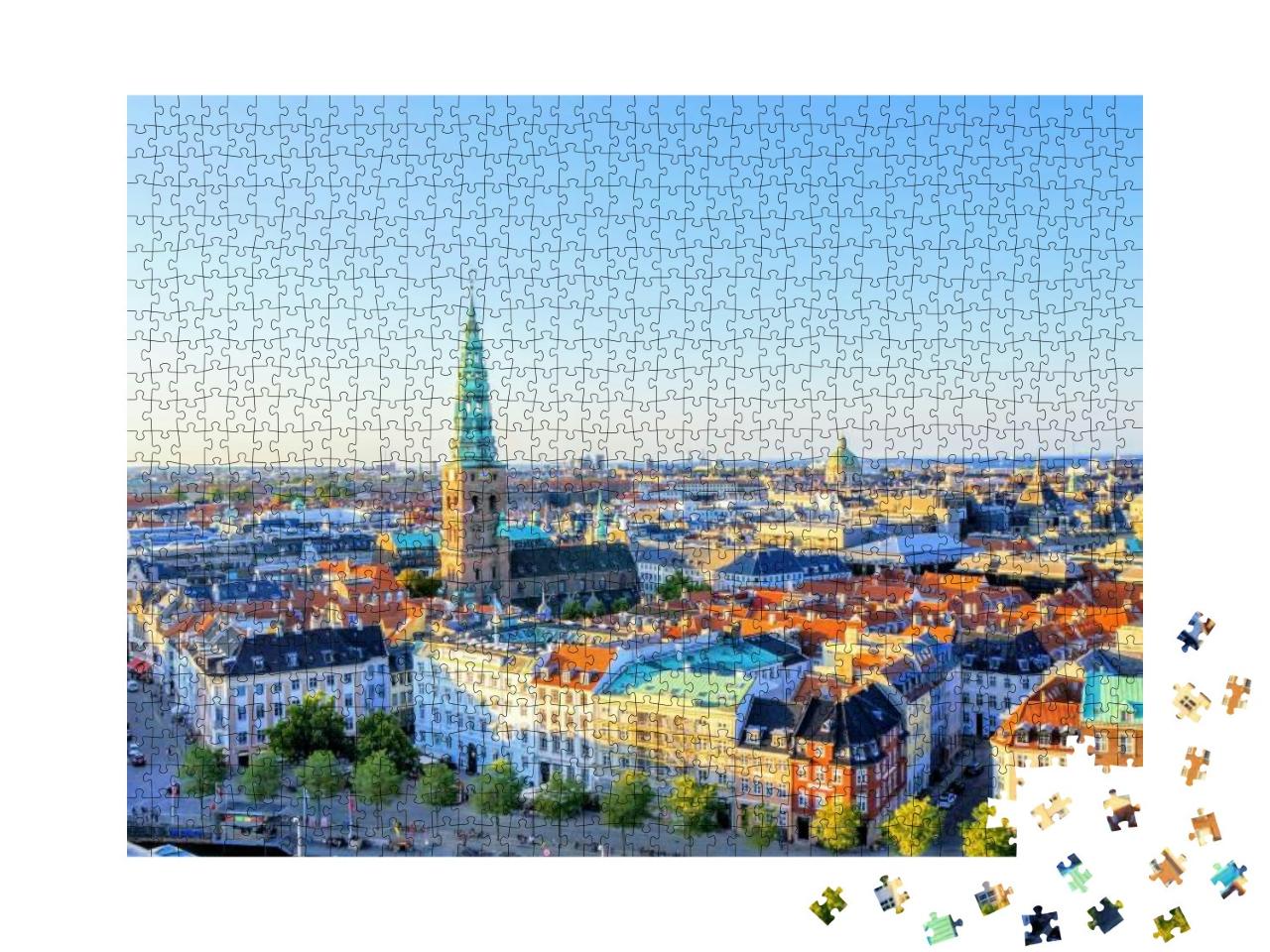 Puzzle 1000 Teile „Landschaft von Kopenhagen, Dänemark“