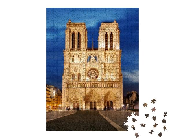 Puzzle 1000 Teile „Notre Dame, Wahrzeichen von Paris, Frankreich“