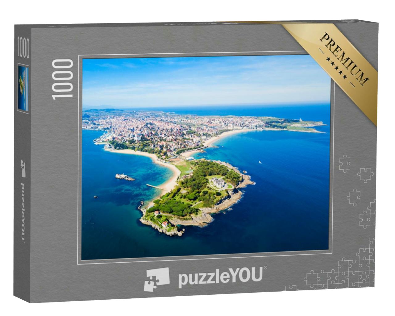 Puzzle 1000 Teile „Luftbildaufnahme von Santander, Spanien“
