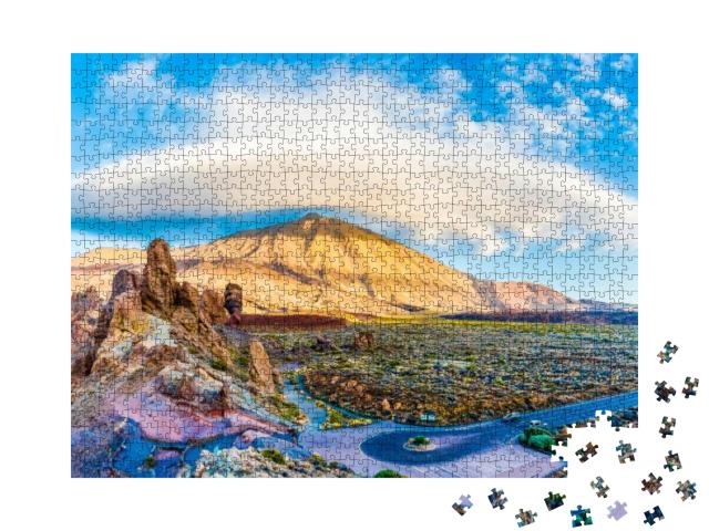 Puzzle 1000 Teile „Teide National Park mit Vulkan auf Teneriffa, Spanien“