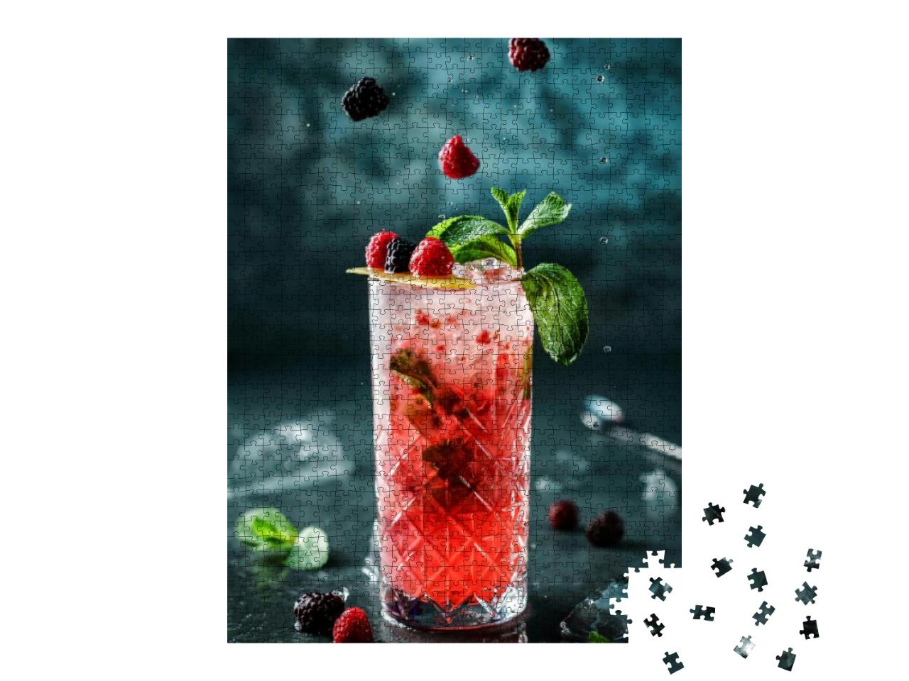 Puzzle 1000 Teile „Frisch zubereitet: Ein sommerlicher Beeren-Cocktail“