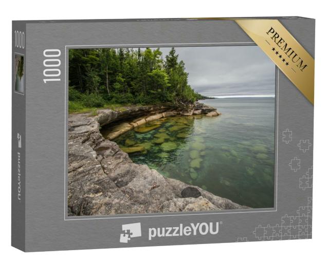 Puzzle 1000 Teile „Bucht an der Küste des Lake Superior in Michigan“